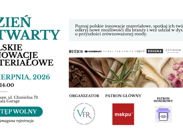 MSKPU partnerem Vegan Fashion Repository Open Day: Polish Material Innovations